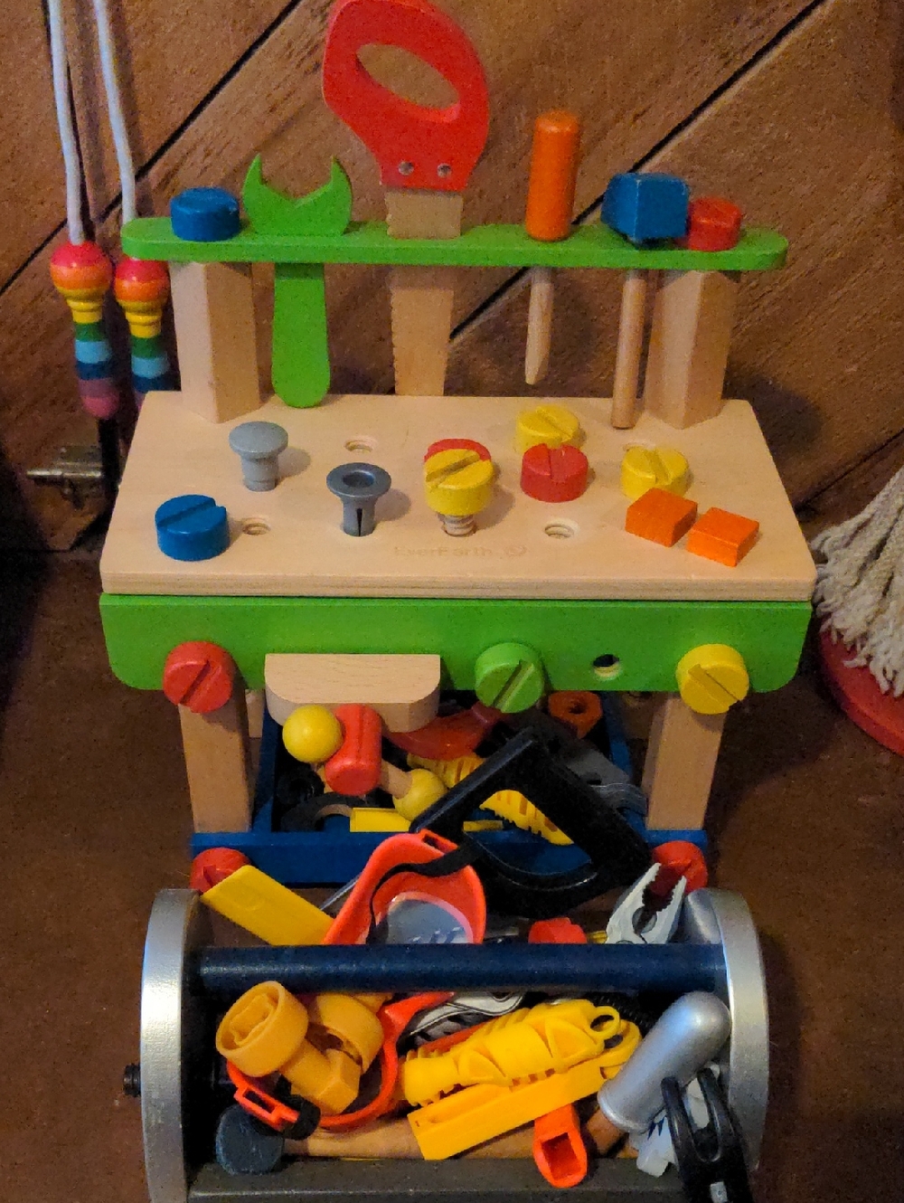 Pottery Barn Kids Wooden Kids Tool Bench Playset - Multicolor